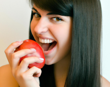 Dentista Unisalute Firenze Ragazza che mangia una mela