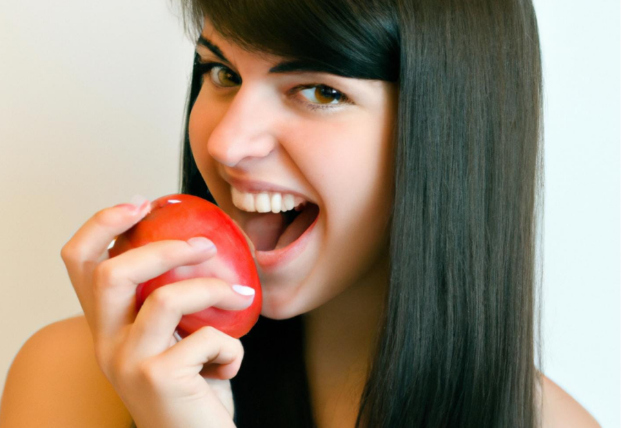 Dentista Unisalute Firenze Ragazza che mangia una mela
